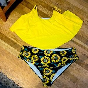 Sunflower High Waisted Bikini